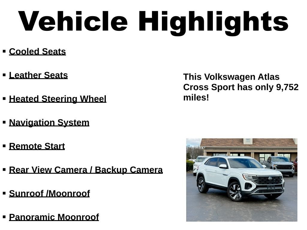 Used 2025 Volkswagen Atlas Cross Sport SE w/ Panoramic Sunroof Package image 37