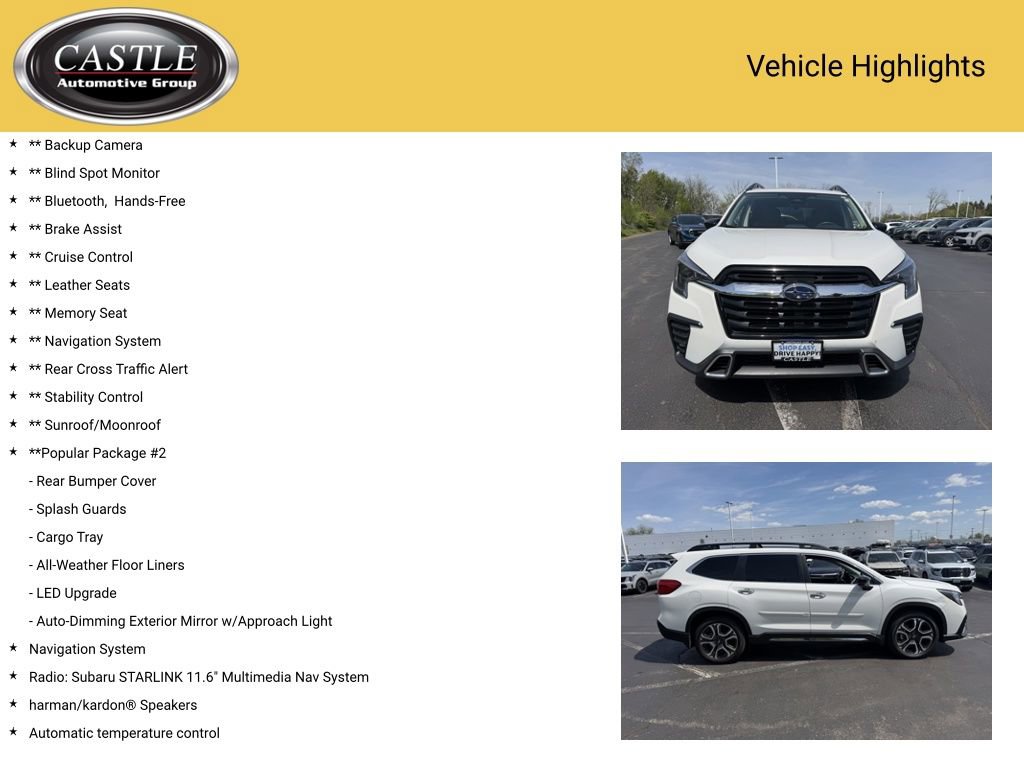Used 2024 Subaru Ascent Touring w/ Popular Package #2 AWD/4WD image 4
