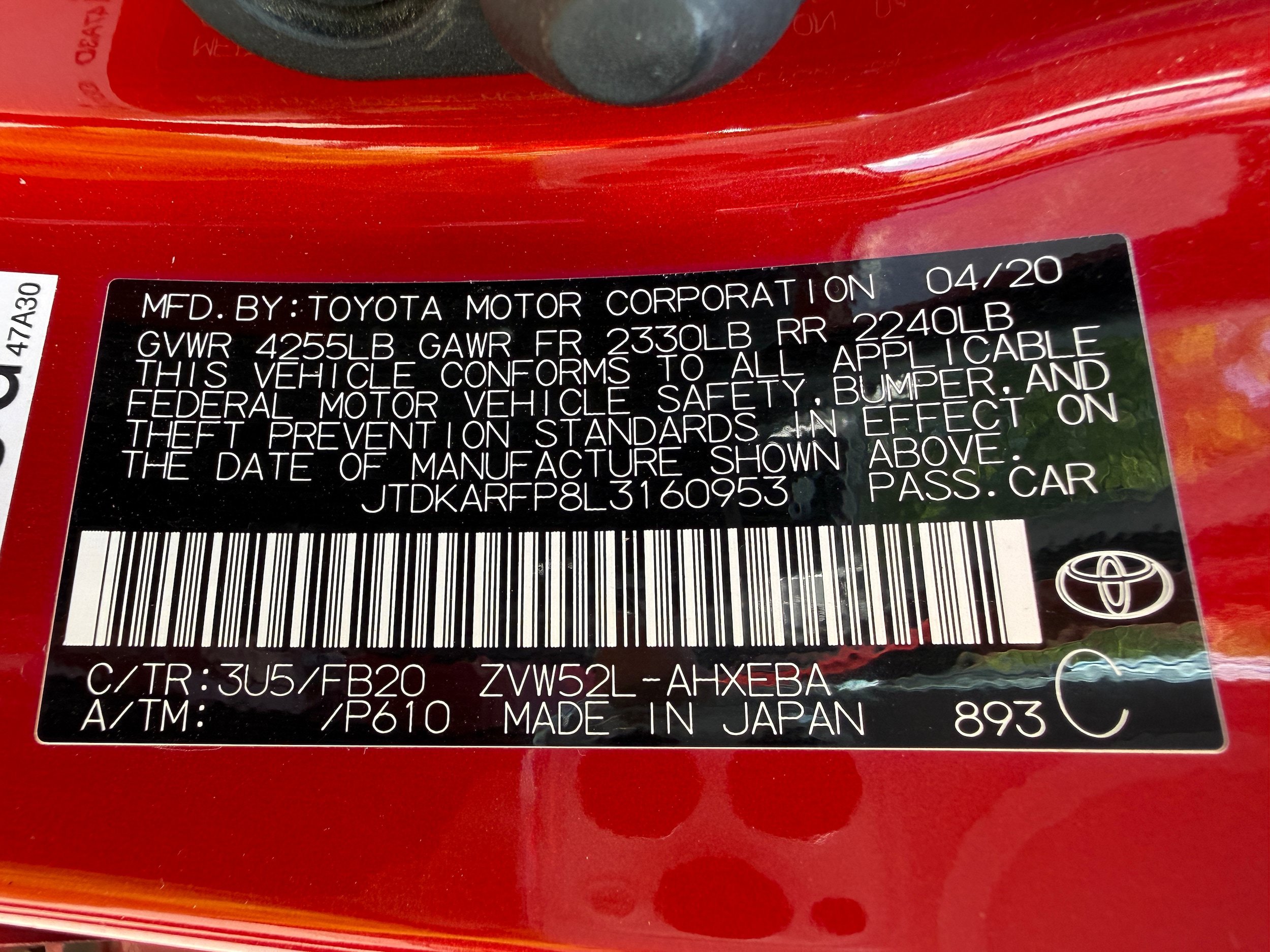 Certified 2020 Toyota Prius Prime LE w/ Carpet Mat Package FWD image 38
