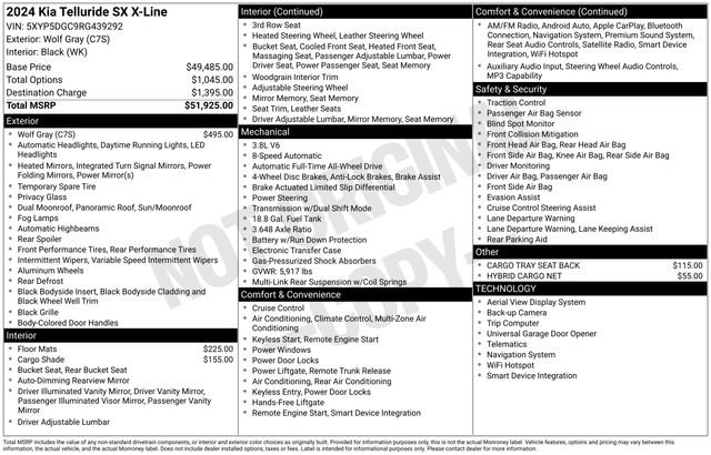 Certified 2024 Kia Telluride SX X-Line AWD/4WD image 49