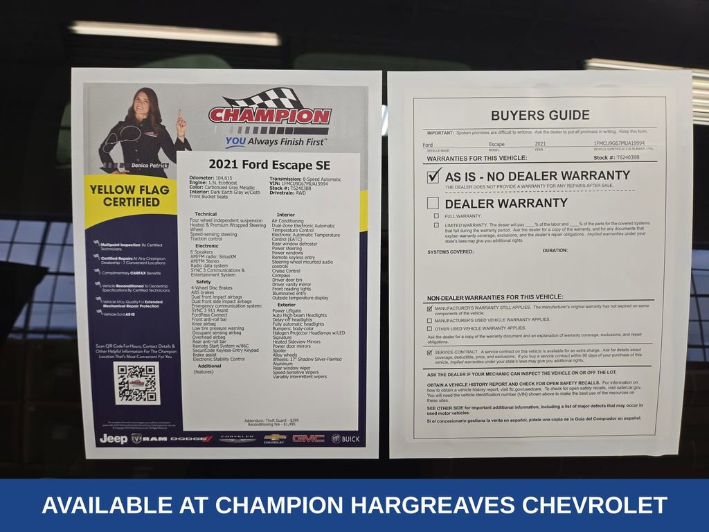 Used 2021 Ford Escape SE w/ Convenience Package image 44