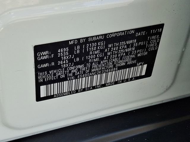 Used 2019 Subaru Outback 2.5i Limited w/ Popular Package #2 image 26