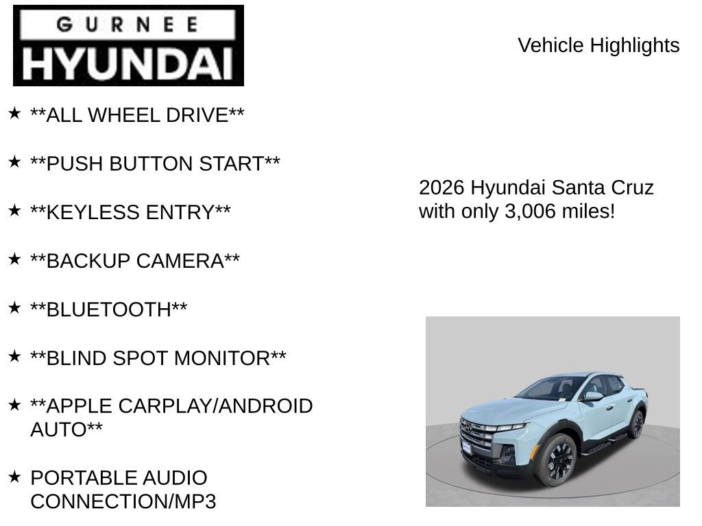 Certified 2026 Hyundai Santa Cruz SE AWD/4WD image 7