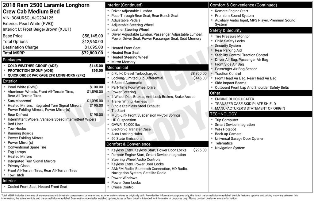Used 2018 RAM 2500 Longhorn w/ Cold Weather Group image 38