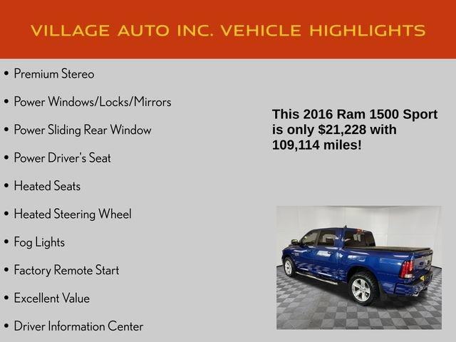 Used 2016 RAM 1500 Sport w/ Convenience Group AWD/4WD image 14