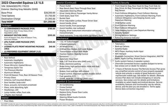 Certified 2023 Chevrolet Equinox LS w/ LS Convenience Package AWD/4WD image 27