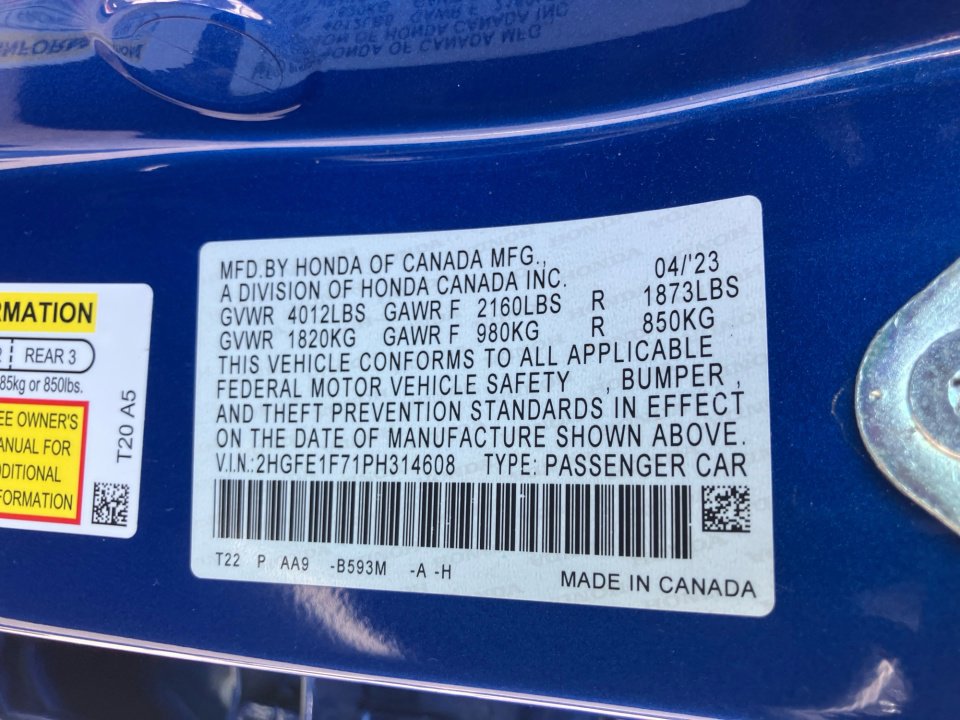 Certified 2023 Honda Civic EX image 39