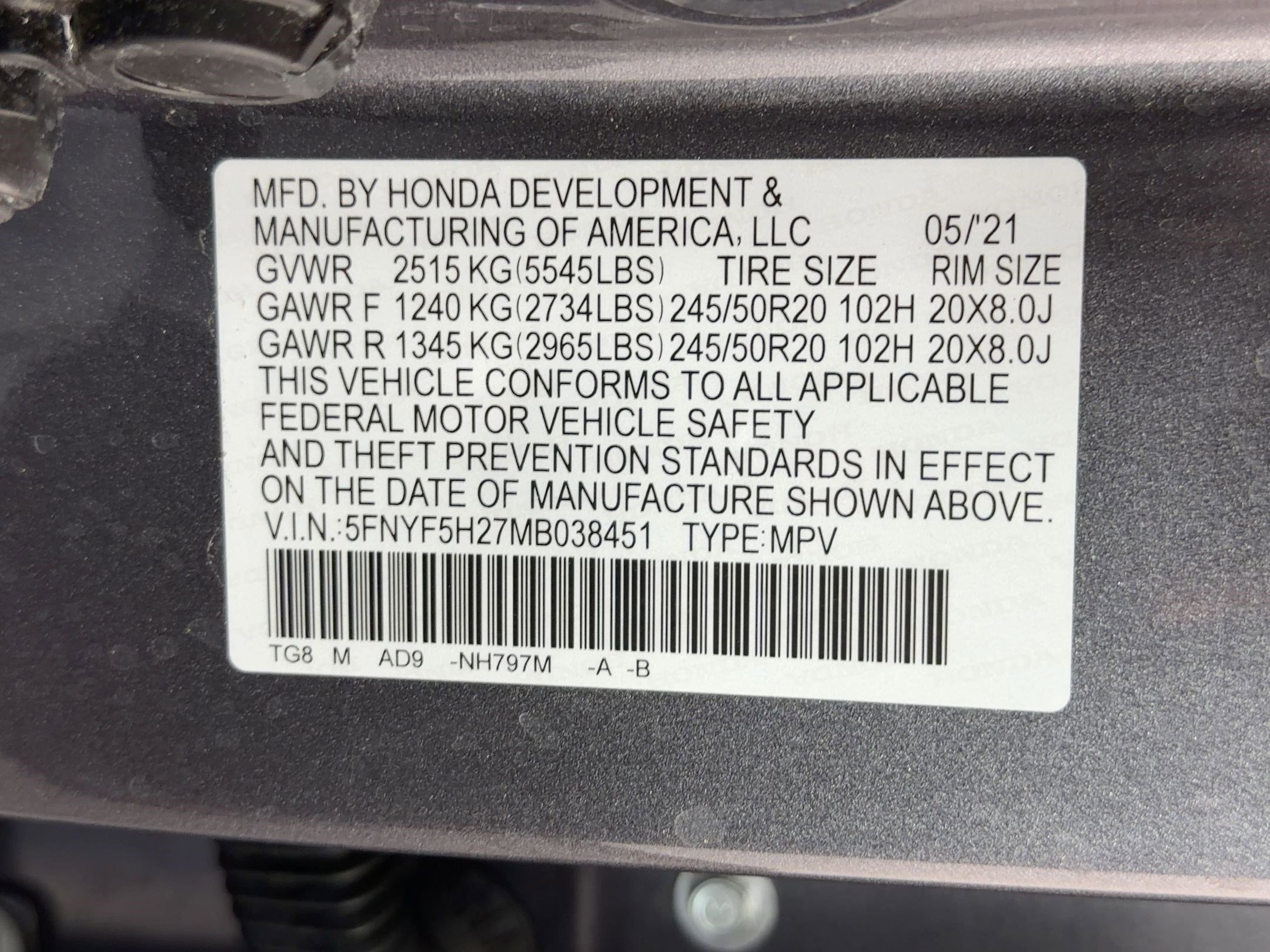 Certified 2021 Honda Pilot Special Edition image 21