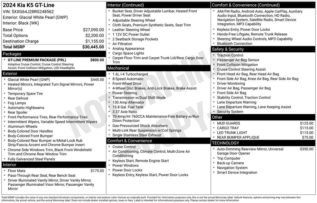Used 2024 Kia K5 GT-Line w/ GT-Line Premium Package FWD image 53