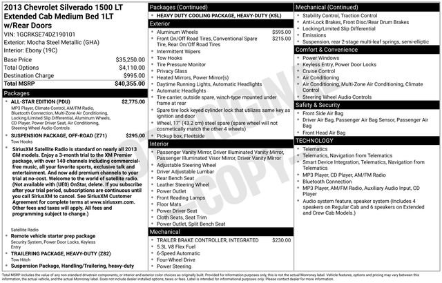 Used 2013 Chevrolet Silverado 1500 LT w/ All-Star Edition AWD/4WD image 2