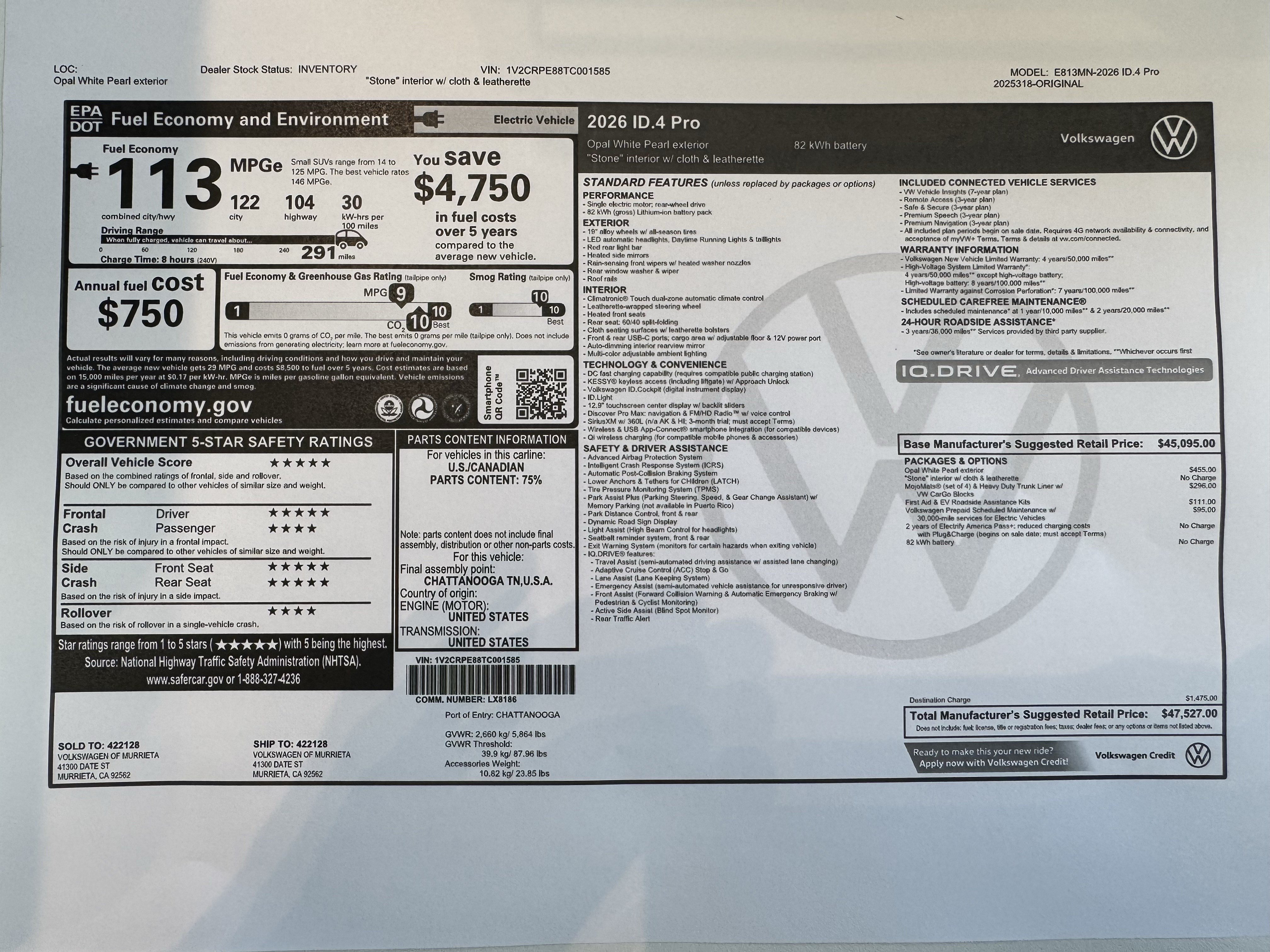 New 2026 Volkswagen ID.4 Pro RWD image 3