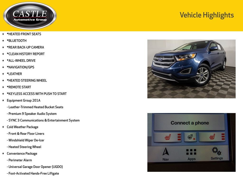 Used 2018 Ford Edge SEL w/ Equipment Group 201A AWD/4WD image 3