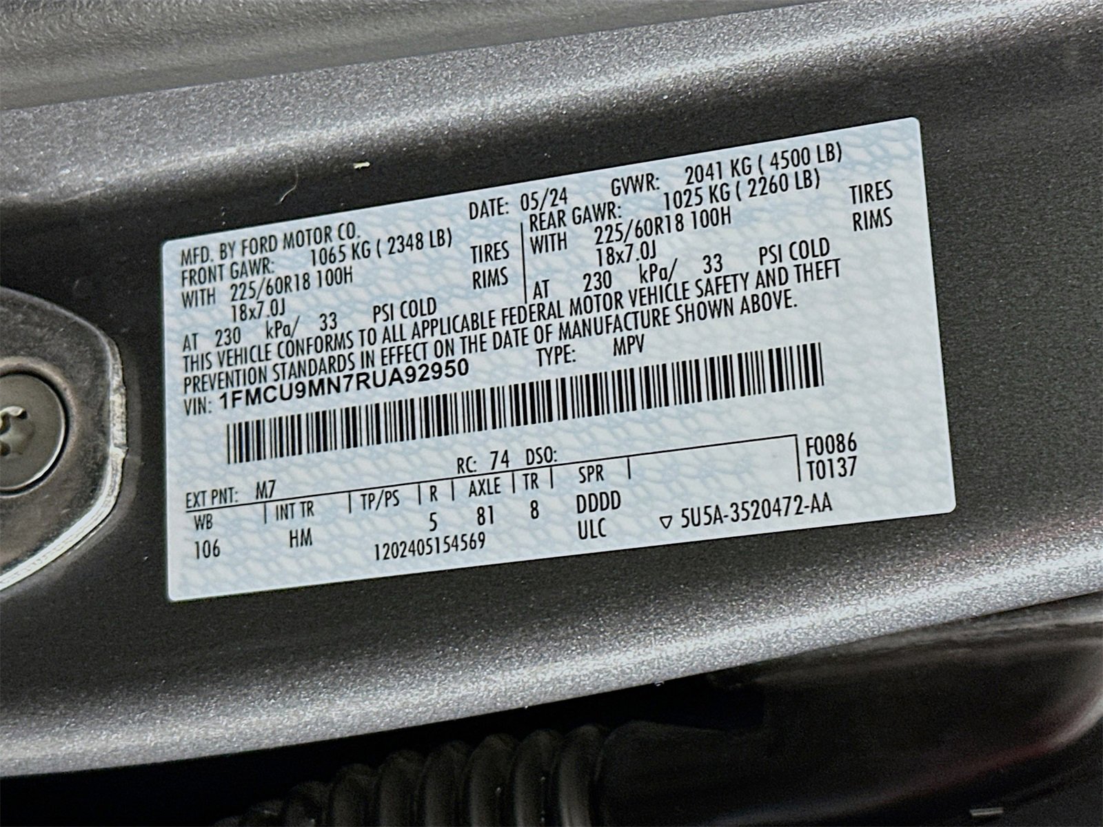 Used 2024 Ford Escape ST-Line w/ Tech Pack #1 image 32