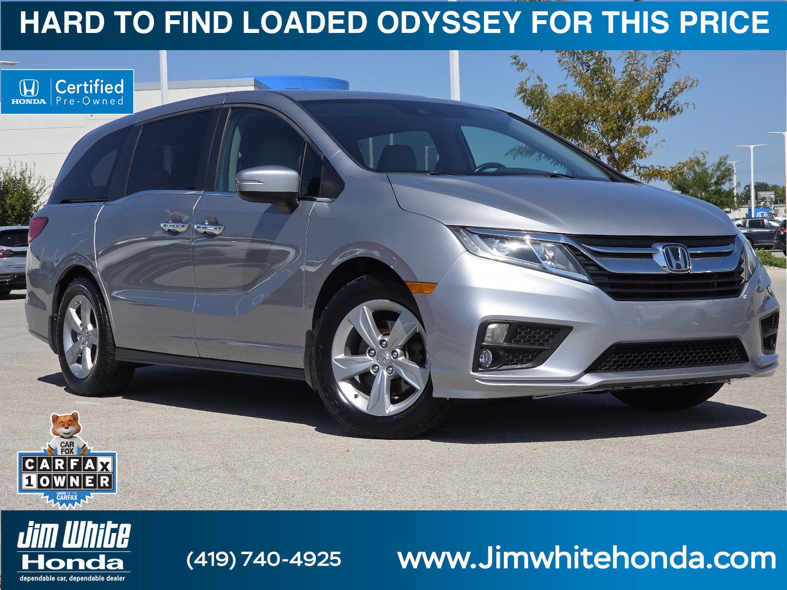 Certified 2019 Honda Odyssey EX-L