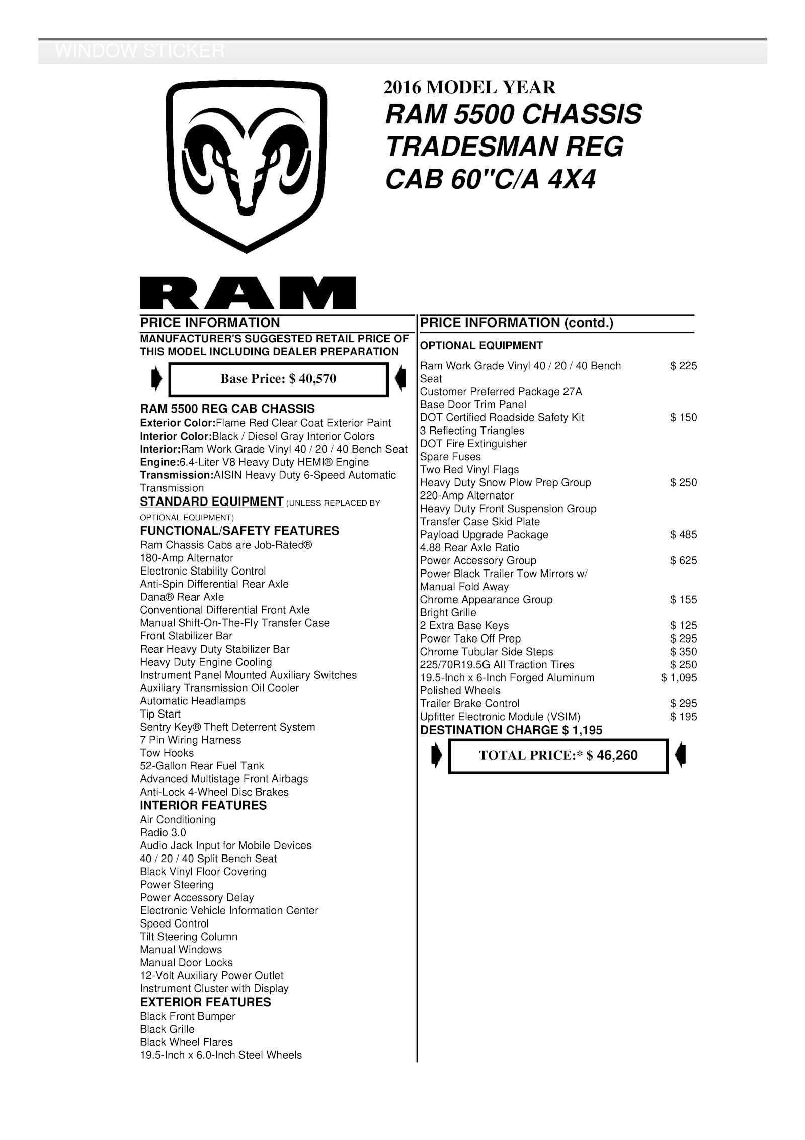 Used 2016 RAM 5500 Tradesman w/ Power Accessory Group image 31