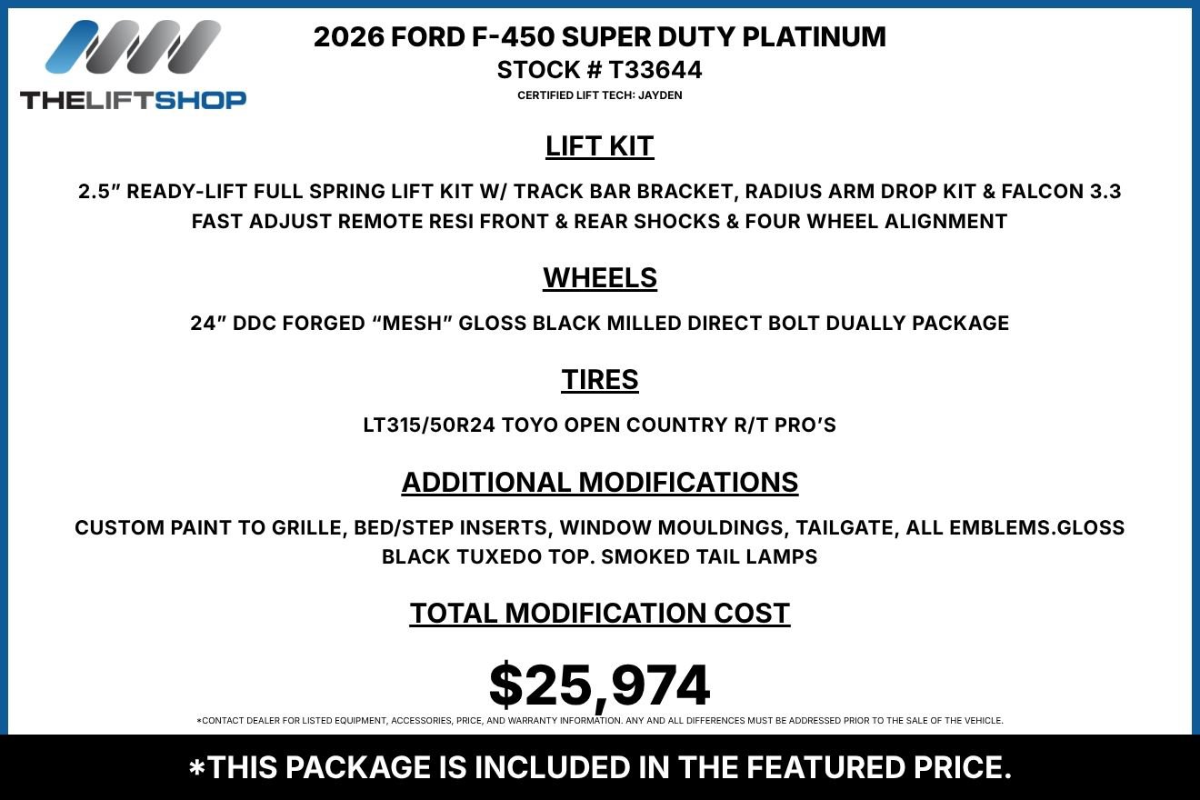 Used 2026 Ford F450 Platinum w/ Platinum Plus Package AWD/4WD image 2