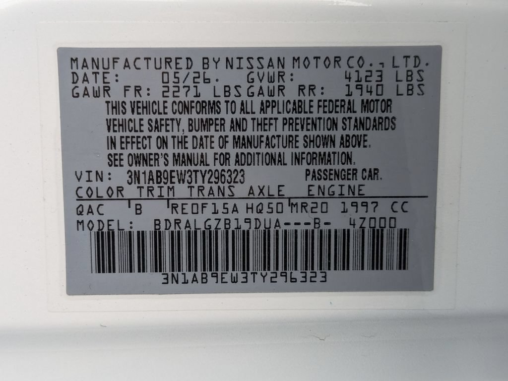 New 2026 Nissan Sentra SL w/ Floor Mat Package FWD image 26
