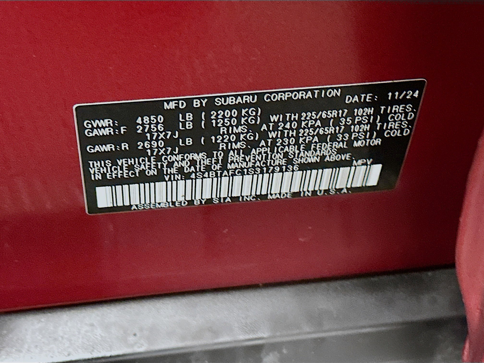 Used 2025 Subaru Outback Premium image 12