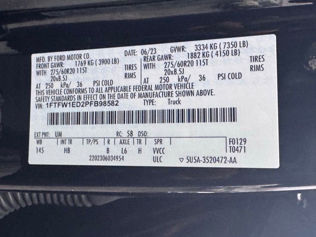 Used 2023 Ford F150 Lariat w/ Equipment Group 502A High image 50