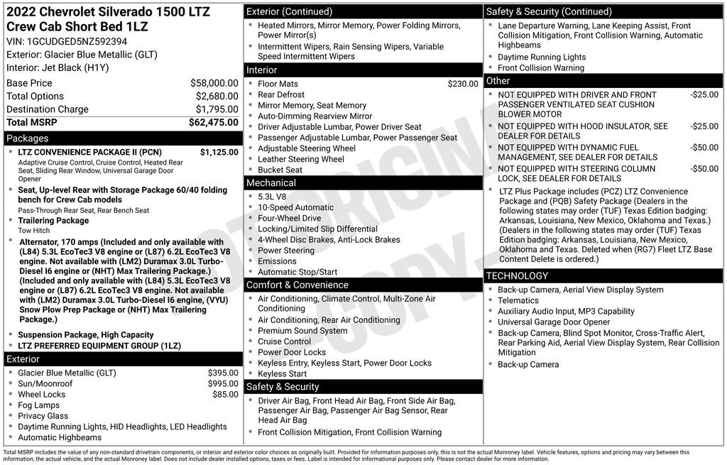 Used 2022 Chevrolet Silverado 1500 LTZ w/ LTZ Convenience Package II image 4