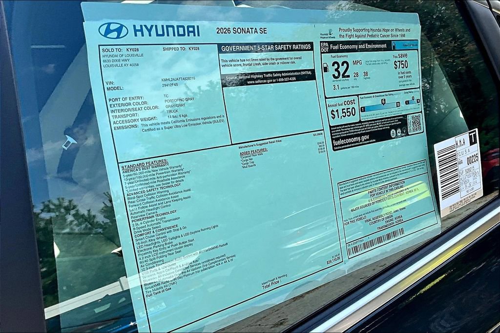 New 2026 Hyundai Sonata SE FWD image 14