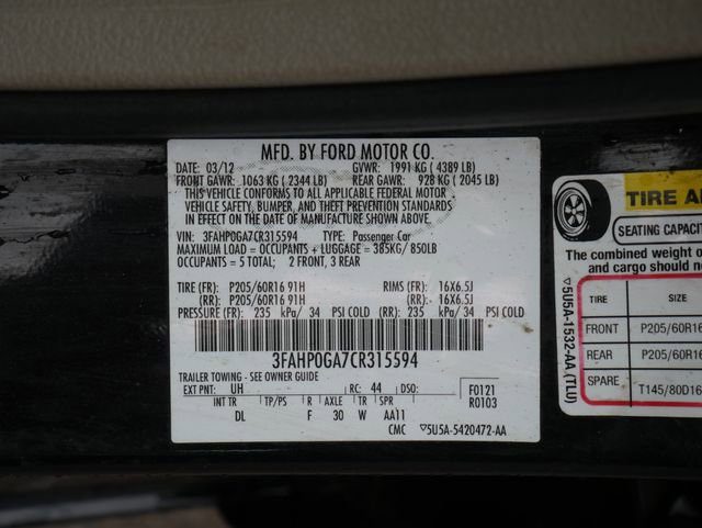 Used 2012 Ford Fusion S image 6