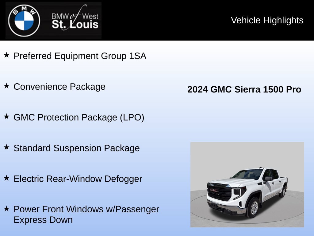Used 2024 GMC Sierra 1500 Pro w/ Pro Value Package AWD/4WD image 8