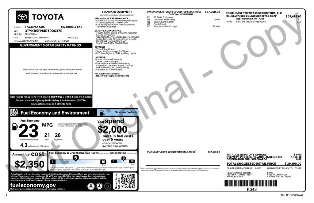 Used 2024 Toyota Tacoma SR5 image 4