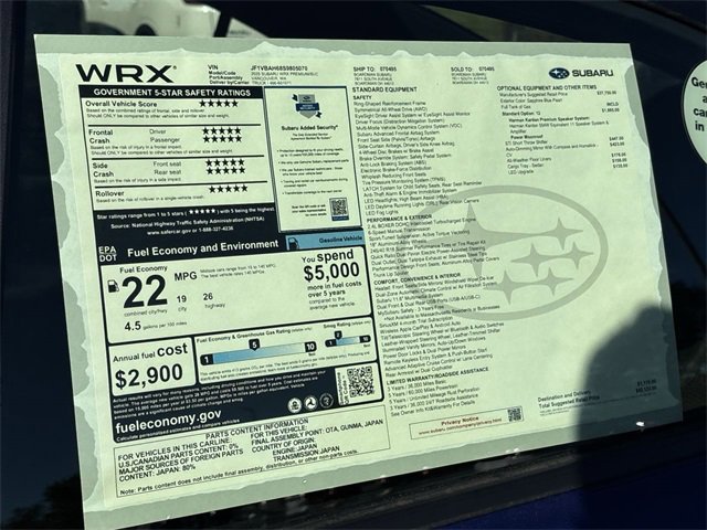 New 2025 Subaru WRX Premium image 30