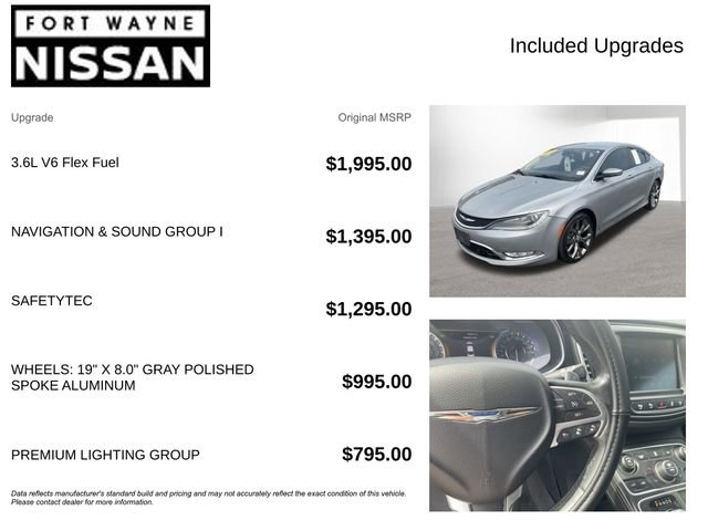 Used 2015 Chrysler 200 C w/ Navigation & Sound Group I image 4