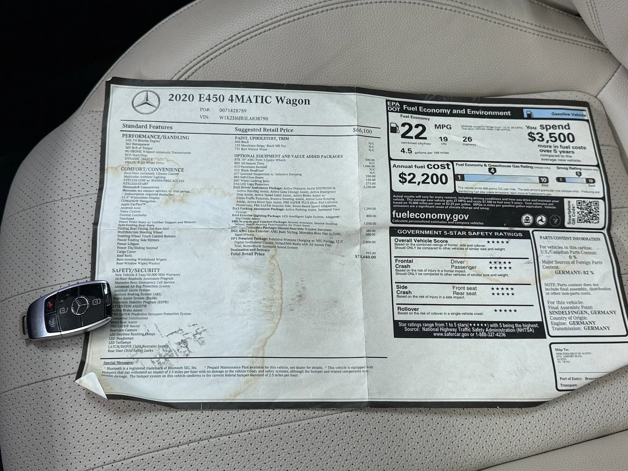 Used 2020 Mercedes-Benz E 450 4MATIC Wagon image 4