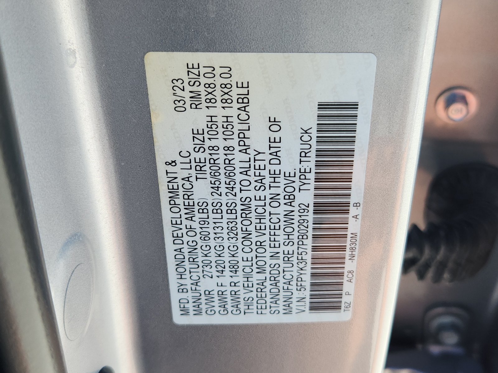 Used 2023 Honda Ridgeline RTL image 17