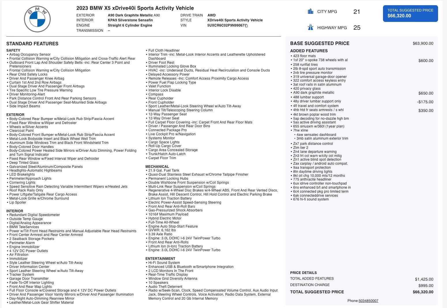 Used 2023 BMW X5 xDrive40i image 5