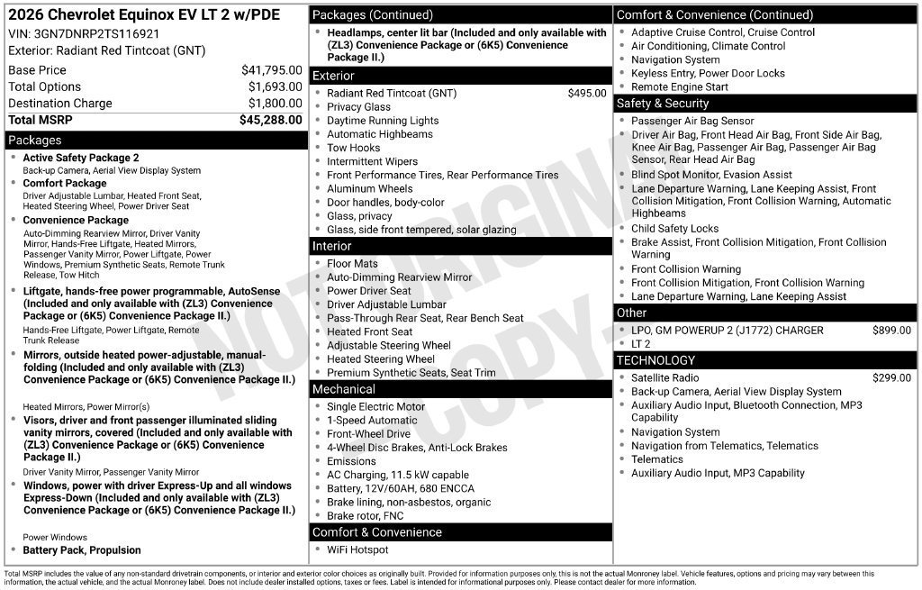 New 2026 Chevrolet Equinox EV LT FWD image 11