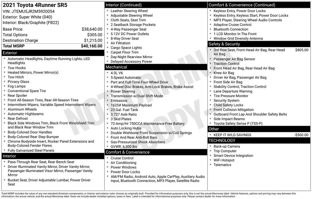 Used 2021 Toyota 4Runner SR5 image 48