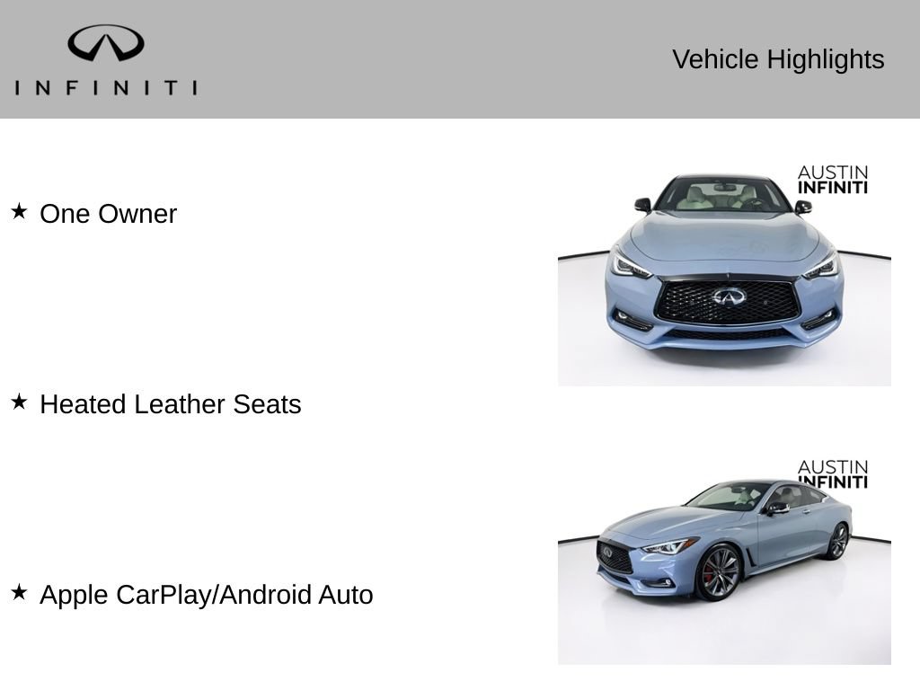 Certified 2022 INFINITI Q60 Red Sport 400 w/ Cargo Package RWD image 3