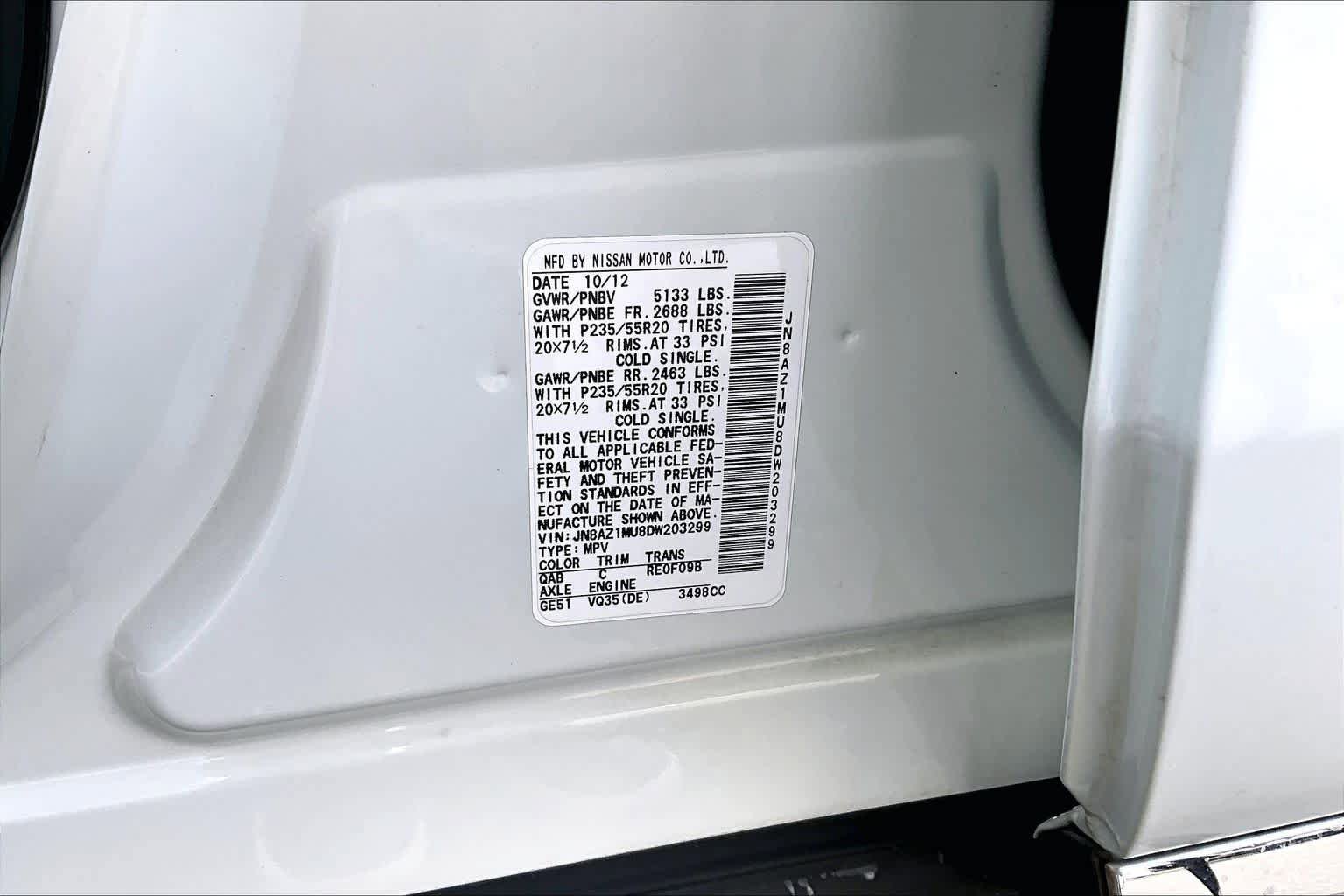 Used 2013 Nissan Murano LE w/ Platinum Pkg FWD image 35