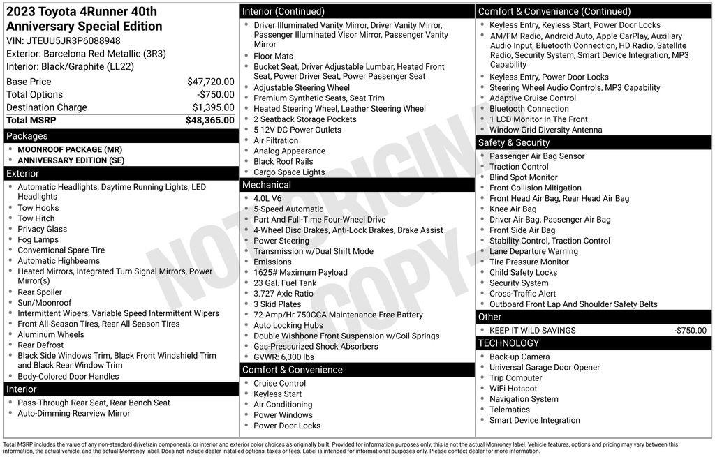 Used 2023 Toyota 4Runner 40th Anniversary SE image 27