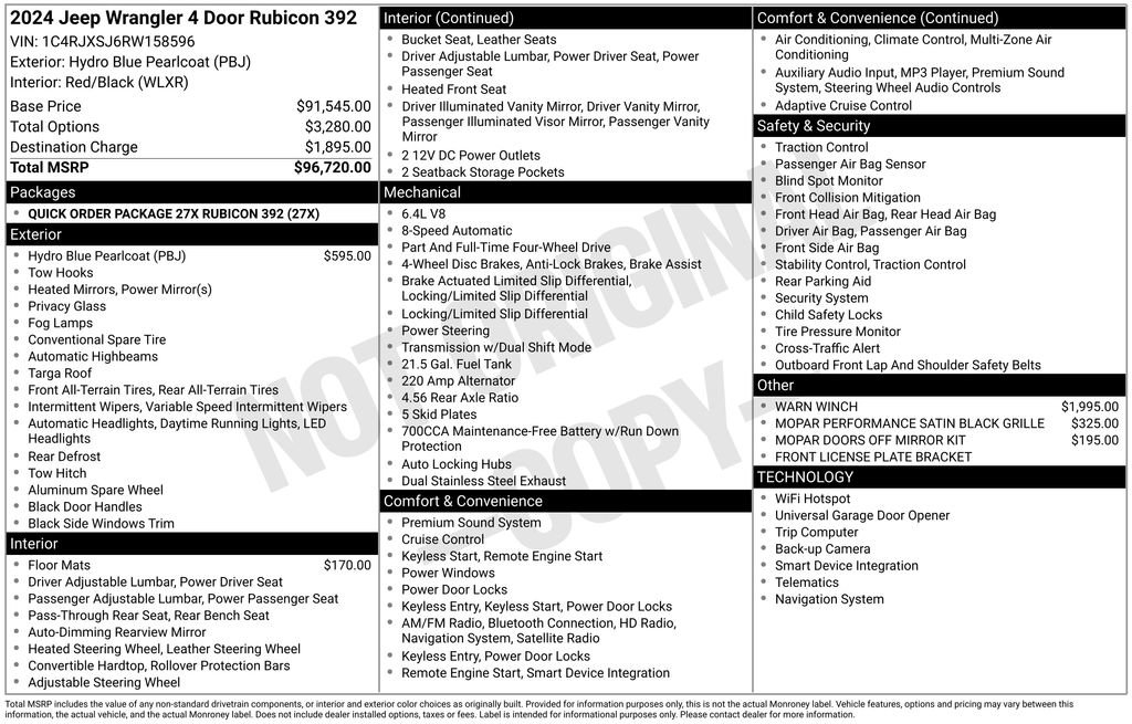 Used 2024 Jeep Wrangler Unlimited Rubicon 392 image 17