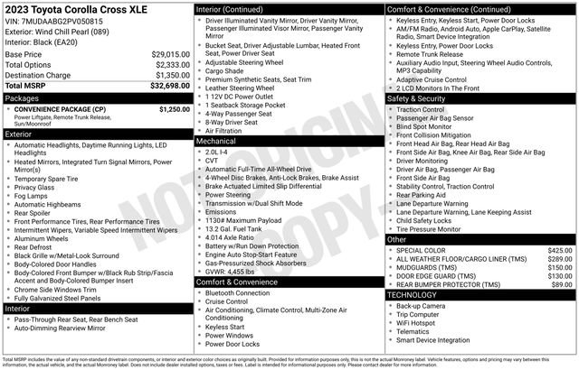 Certified 2023 Toyota Corolla Cross XLE w/ Convenience Package image 35