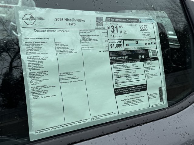 Used 2026 Nissan Kicks S w/ Charging Package FWD image 17