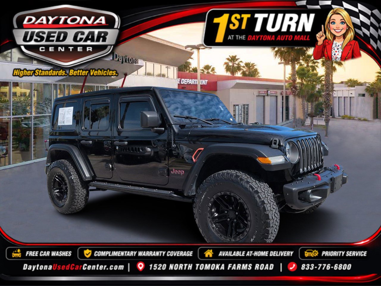 Used 2019 Jeep Wrangler Unlimited Rubicon w/ Uconnect 4C Nav & Sound Group AWD/4WD image 1