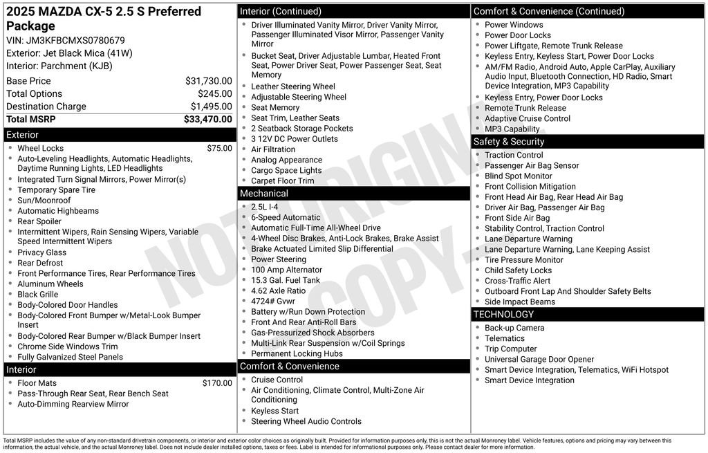 New 2025 MAZDA CX-5 AWD 2.5 S w/ Preferred Package image 6