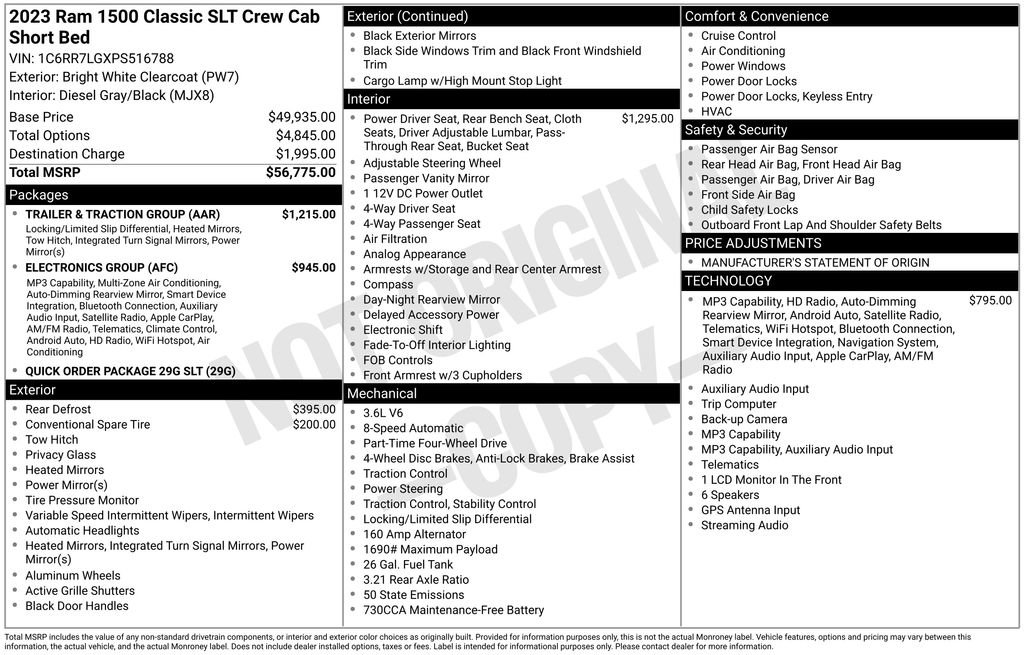 Used 2023 RAM 1500 Classic SLT w/ Trailer & Traction Group AWD/4WD image 31