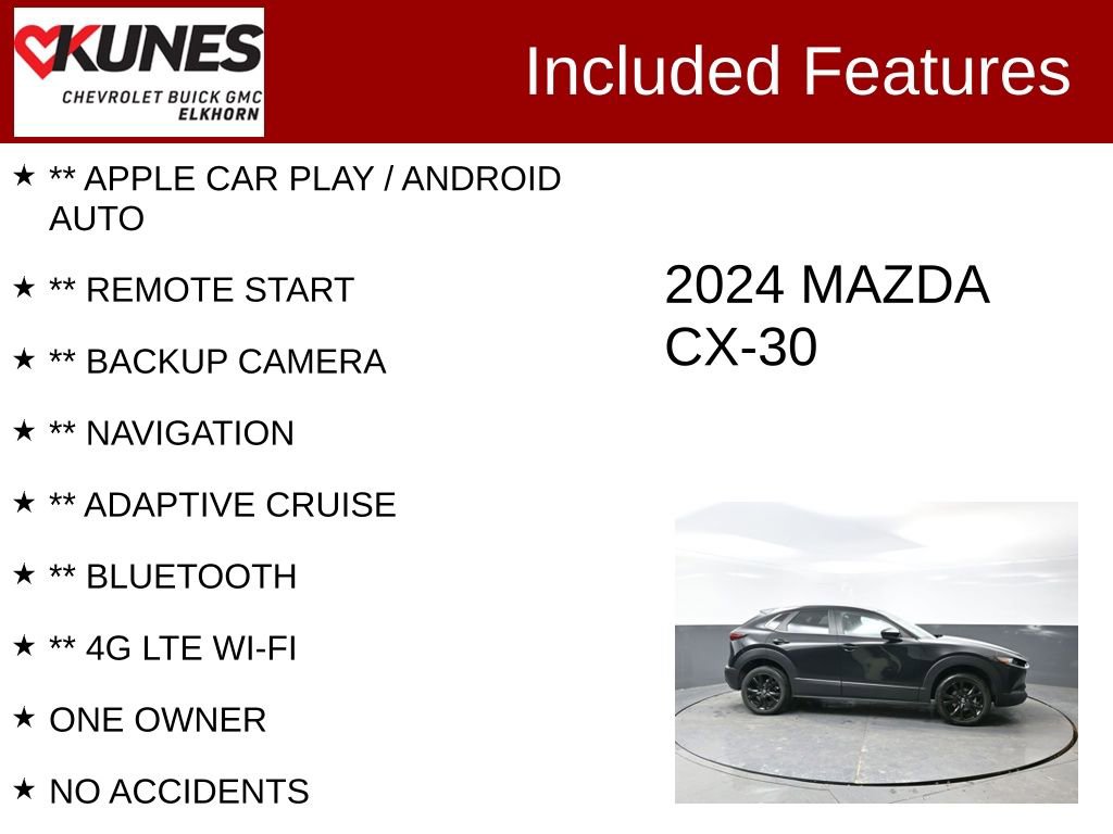Used 2024 MAZDA CX-30 AWD 2.5 S w/ Select Sport Pkg image 2