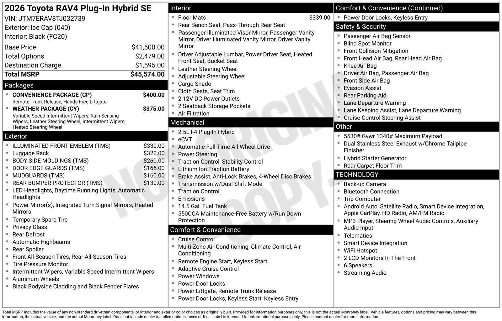 New 2026 Toyota RAV4 SE w/ Convenience Package AWD/4WD image 4