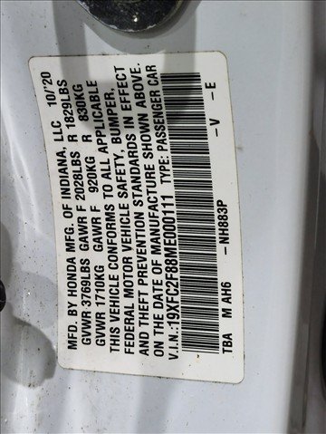 Used 2021 Honda Civic Sport image 22