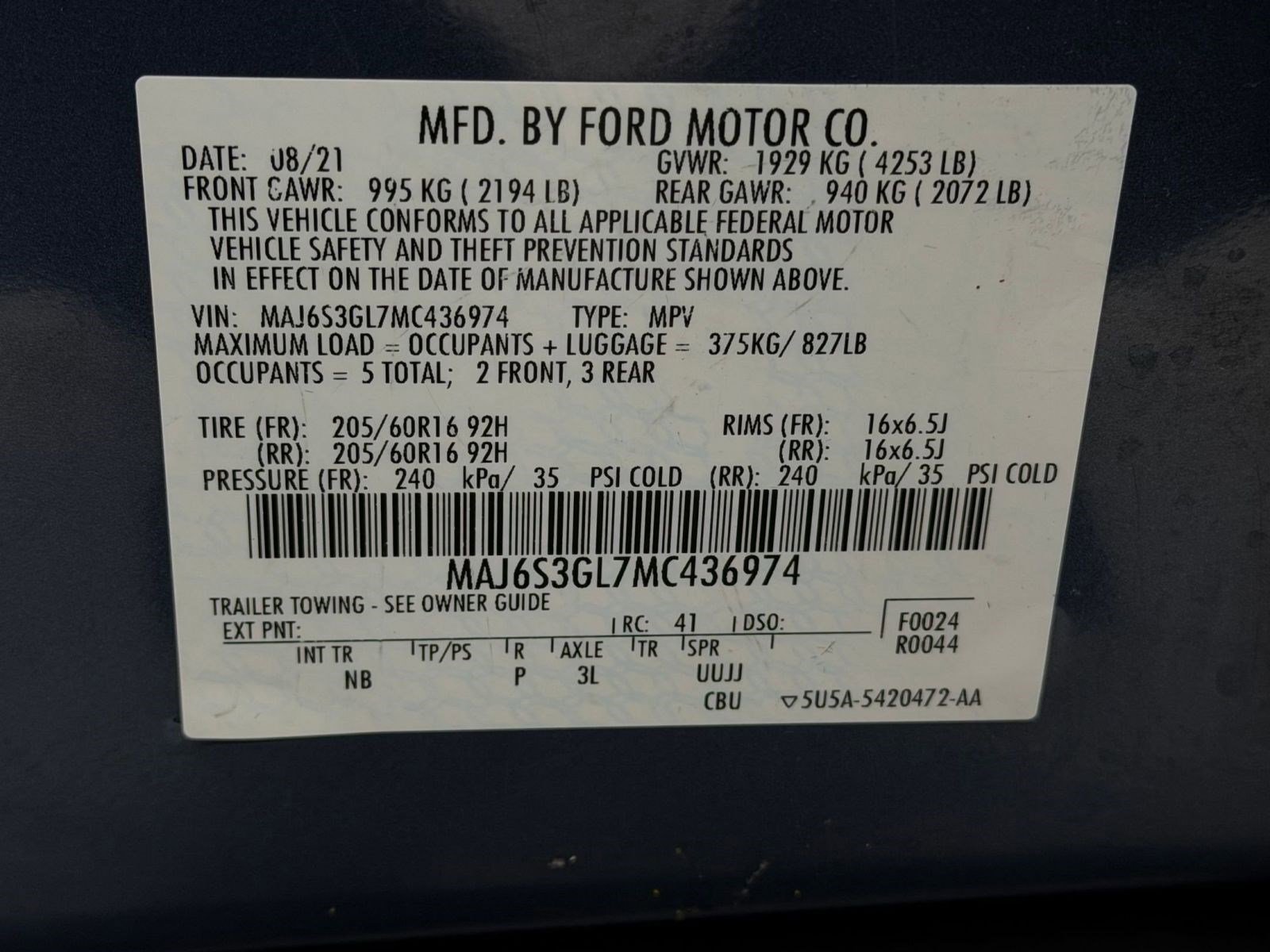 Used 2021 Ford EcoSport SE image 19