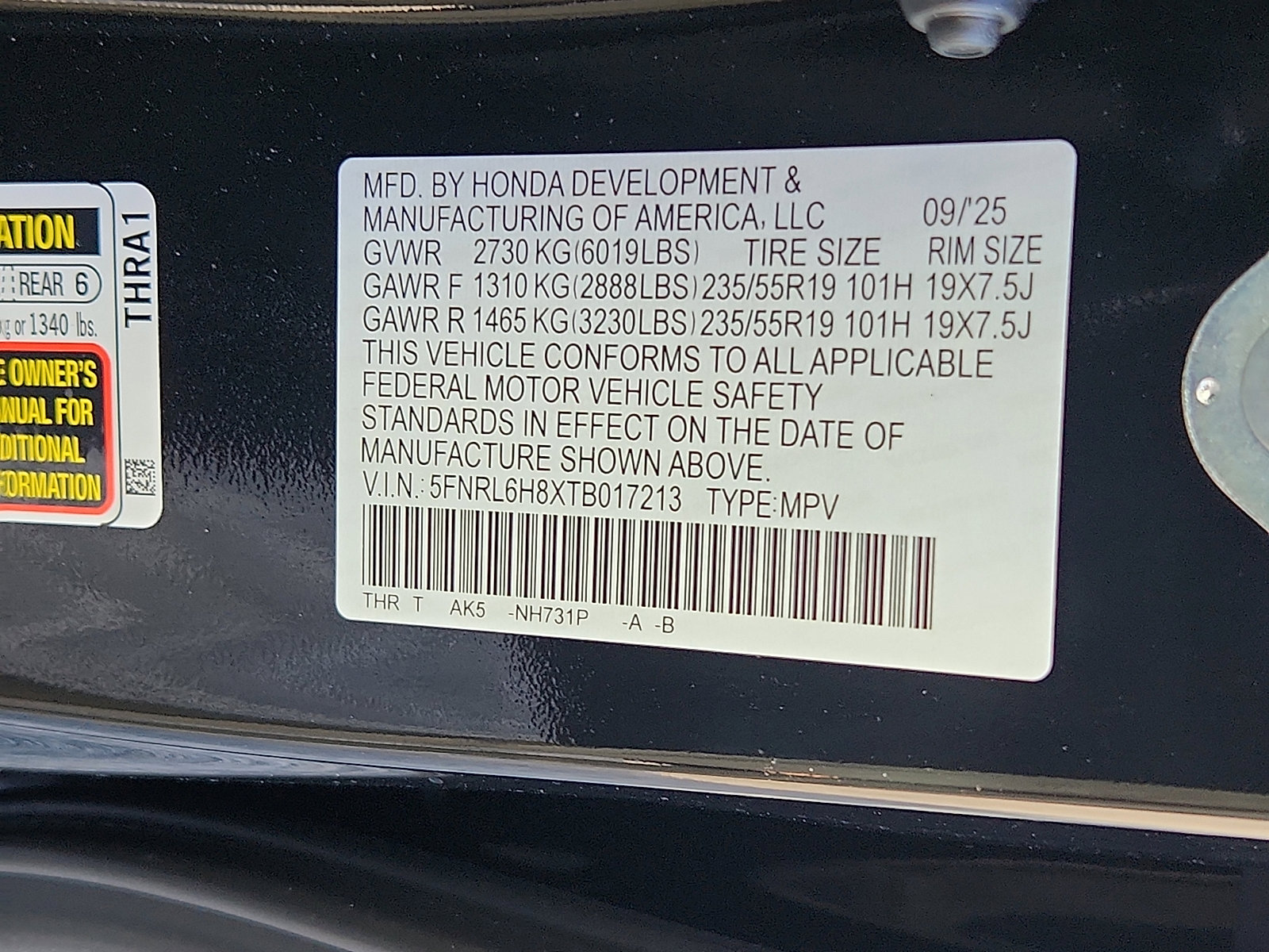 New 2026 Honda Odyssey Touring image 18