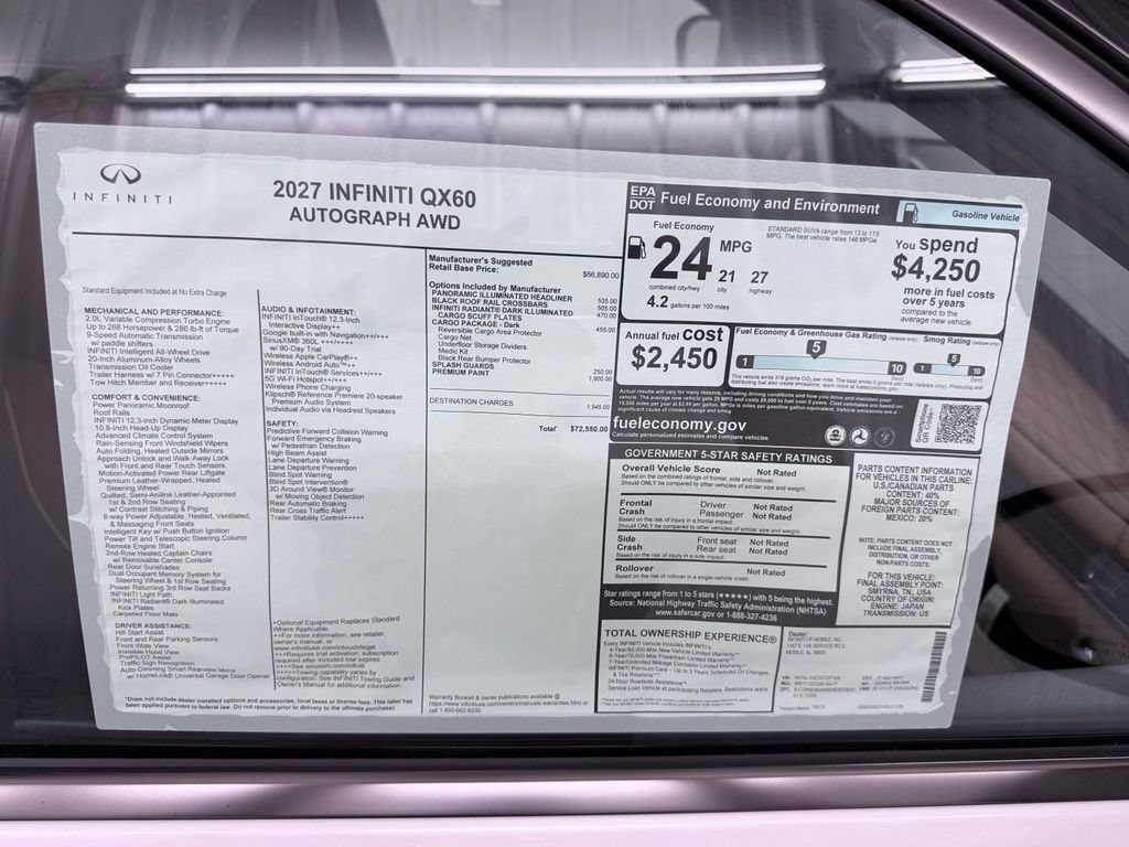 New 2027 INFINITI QX60 Autograph AWD/4WD image 54